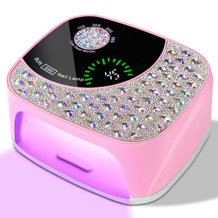 Professionele UV LED Naellamp vir Gelnasels, Koordlose Naellamp Herlaaibare Naeldroër vir Gelpolitoer, UV-uitsaaolig met 4 Tymer en Outomatiese Sensor, UV-liglamp vir Naelkuns in Salon of Tuis