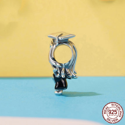 Gradeplegtigheidseisoen Klein Meisie Diy Kralewerk 925 Sterling Silwer Krale