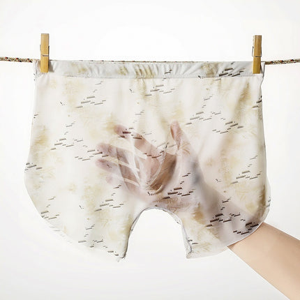 Ice Silk Sense Seamless Ultra-thin Transparent Men's Underwear Male U Convex Big Bag