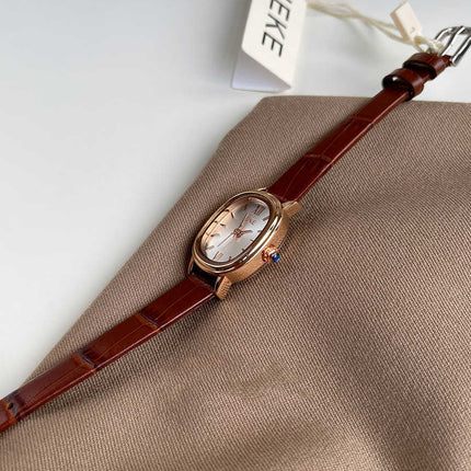 Genuine Leather Small Dial Women's Simple Retro Belt Watch