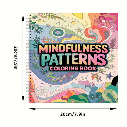 Mindfulness Patterns Bold-easy Coloring Book For Adults Cute Drawing Book Perfect Gift For Birthday Back To School Art Supplies