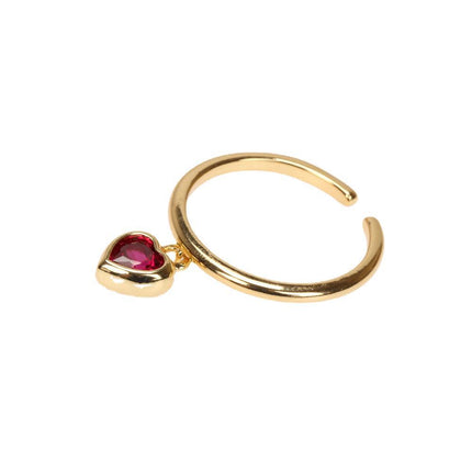 Women's Fashionable Design With Micro Heart-shaped Zircon Ring