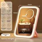 Pink / 14.6X18.6cm / Dimmable Magnifying Glass