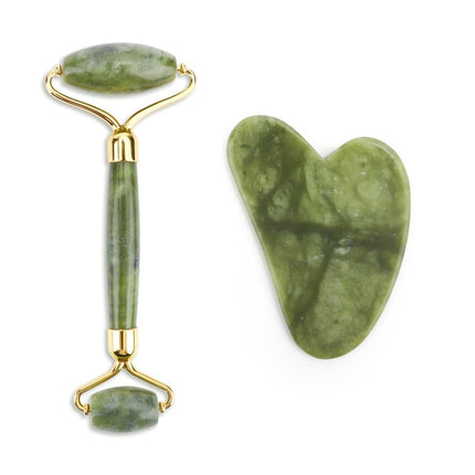 Rooskwarts Roller Verslankings Gesigmasseerder Optelgereedskap Natuurlike Jade