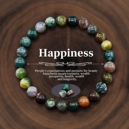 Natuurlike Steen Geometriese Krale Armband