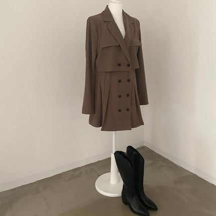 High Quality Suit Collar Slim Dress