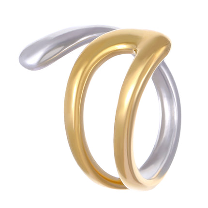 Stainless Steel Hollow Irregular Ring For Women