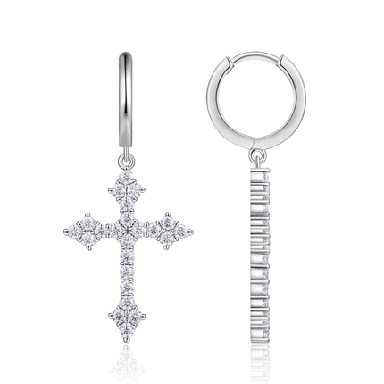 Top-quality Moissanite Luxury And Fashionable Light Luxury Jewelry Silver Stud Earrings S925 Silver Plated Platinum