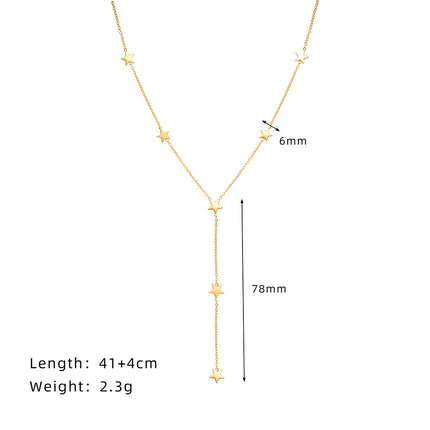 XL590 European And American Style Popular Bohemian Star Personalized Clavicle Chain