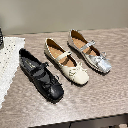 Mary Jane Women's Shoes Flat Pumps Small Leather Shoes