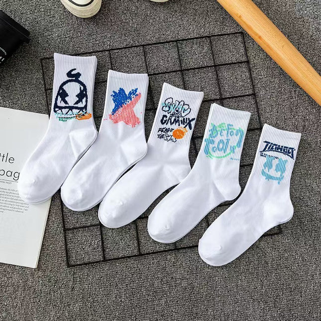 Socks Tube Socks Long Men's Sports White Breathable