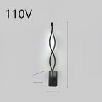 Wavy black 110V / White light