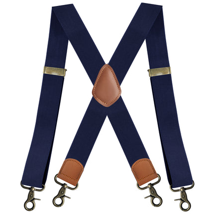 Elastic Elastic Straps X-type Suit Pants Suspenders Bronze Hook Buckle Strap Clip