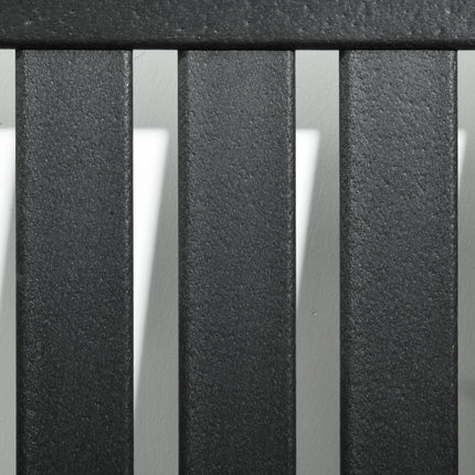 Weerbestande Patiostoel, HDPE Patio-Eetkamerstoel, Swaardiens Houtagtige Buitelugmeubels vir Tuin, Agterplaas, Dek, Stoep, Grasperk, Swart