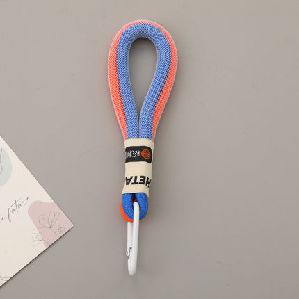 Two-color Matching Personality Good-looking Mobile Phone Lanyard Umbrella Cover Pendant Mesh Keychain