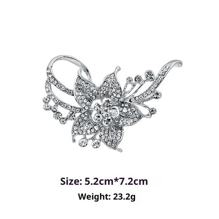 Minimalistiese Pêrel Blom Borsspeld Met Diamant Blom Bykomstigheid Speld
