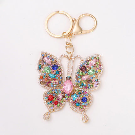 Metaal Strass Vlinder Sleutelhanger Klein Hanger