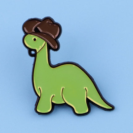 Denim Little Dinosaur Brooch Cartoon Badge