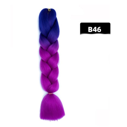 Color Big Braid African Chemical Fiber High Temperature Silk Wig Gradient