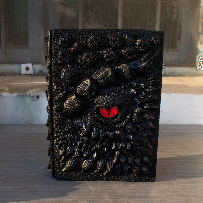 Clear Cream-Colored Resin Dragon Book Notebook