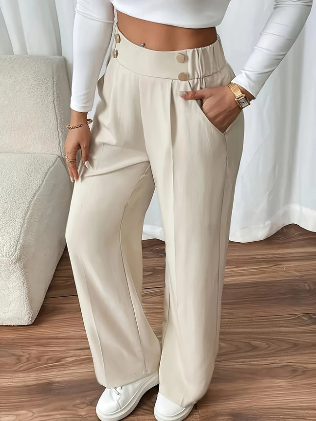 Draping Mop Casual Pants High Waist