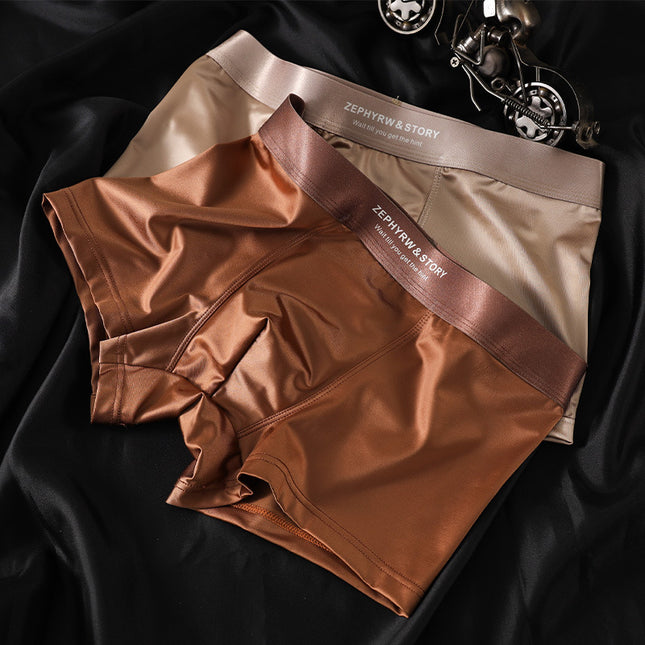 Men's Satin Light Luxury Ice Silk Underwear Summer