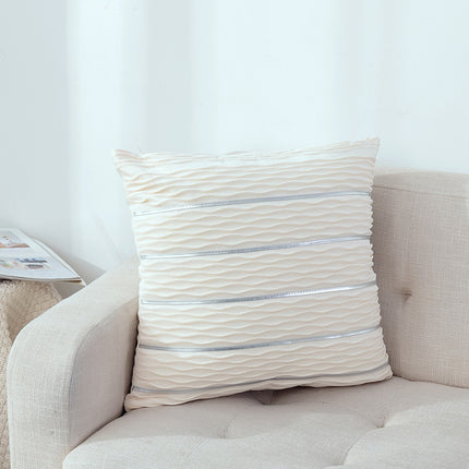 Eenvoudige Luukse Gestreepte Fluweel Kussingsloop Kussing Kussingsloop Kussingstrekke vir Sofa Flanel Fluweel Sofa Kussingsloop