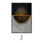 J / 50x 70 Gold Frame Canvas