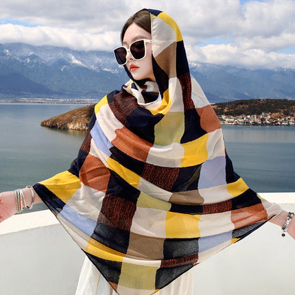 Women's Outer Scarf For Traveling In Western Sichuan Grassland