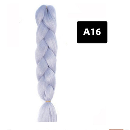 Color Big Braid African Chemical Fiber High Temperature Silk Wig Gradient