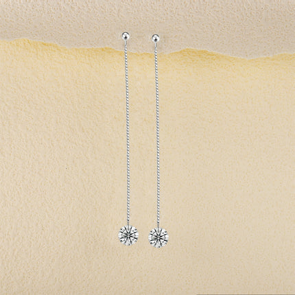 Top-quality Moissanite Luxury And Fashionable Light Luxury Jewelry Silver Stud Earrings S925 Silver Plated Platinum