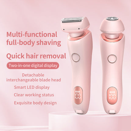 2-in-1 Haarverwyderaar-epileerder USB Herlaaibare Trimmer Vroue Liggaamsskeermasjien Gesig Been Onderarm Bikini Hand Skaamhaarskeerder Haarverwyderaar