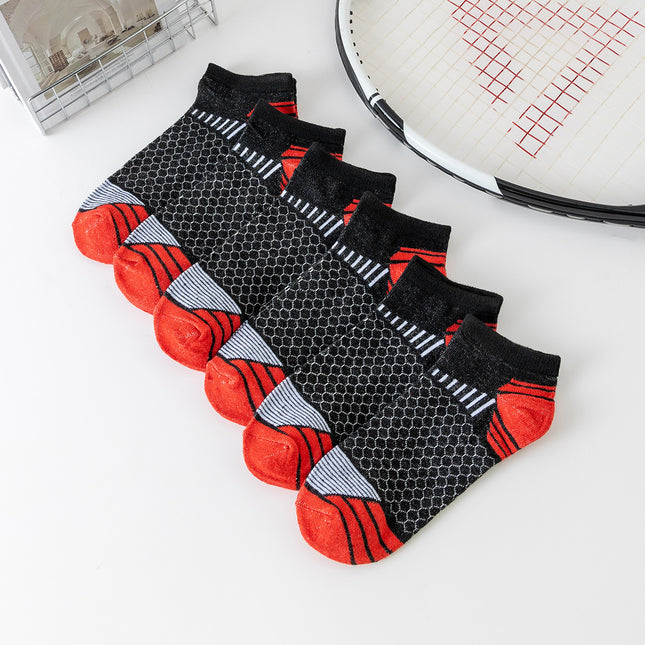 Cross-border Foreign Trade Sports Stockings Men's Socks Summer Running Breathable Outdoor Boat Socks Color Matching Short Socks Socks Wholesale Generation