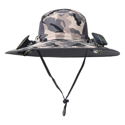 Solar Fan Cap Outdoor Mountaineering Fishing