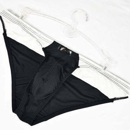 Color Matching Men's Breathable Briefs Low Waist