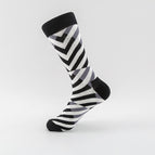 Black And White Slanted Stripe / 39to46