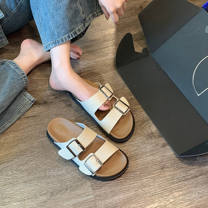 Informele Somerdrag vir Vroue Birkenstock-skoene Gordelgesp-halfpantoffels