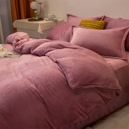 Vierstuk Plaas Dubbelkantige Fleece Warm Geel Duvet-oortreksel