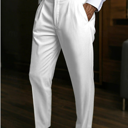 Men's Linen Pocket Flat Comfortable Breathable Trousers