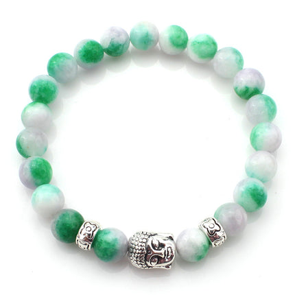 Natuursteen Boeddha-kop Armband