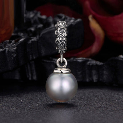 Rose Black Pearl Diy Pendant Parts