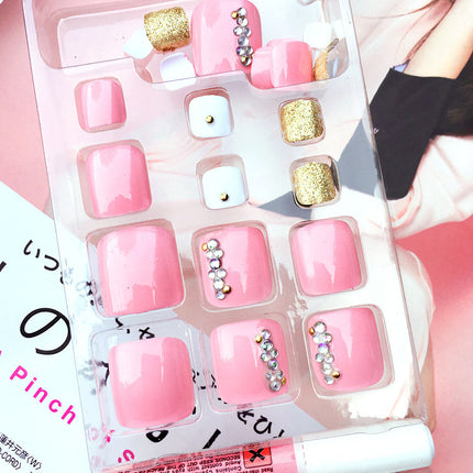 Pro Artificial Acrylic Toe Nails 24pcs Patch