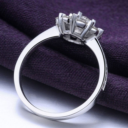 Mikro-karaat Verloof- en Trouring Ring Vroulike Voornemerring 18K Goud Diamantring Sirkon Kaal Diamant