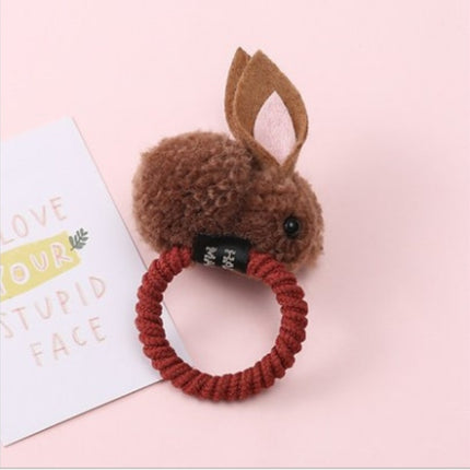 Cute three-dimensional bunny rubber band