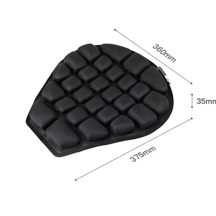 Three-dimensional airbag for motorcycle cushion