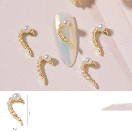 Naelkuns DIY Liefdeshart Allooi Juweliersware Nagelstuk Nagelversiering Strass