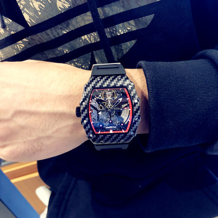 Skeleton Automatic Mechanical Tourbillon Watch