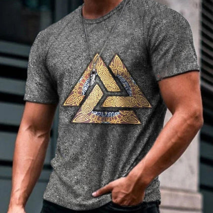 European And American Men's Youth Sports Plus Size 3D Printed Polyester T-shirt