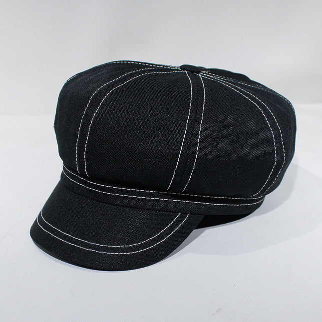 Female Tide Ins Octagonal Hat Spring And Summer British Retro