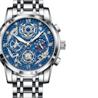 Silver Case Blue Face